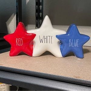 New Rae Dunn patriotic decor stars red white blue